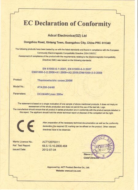 Trung Quốc Adcol Electronics (Guangzhou) Co., Ltd. Chứng chỉ